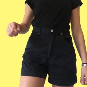 Banana Republic Black High Waisted Mom Shorts